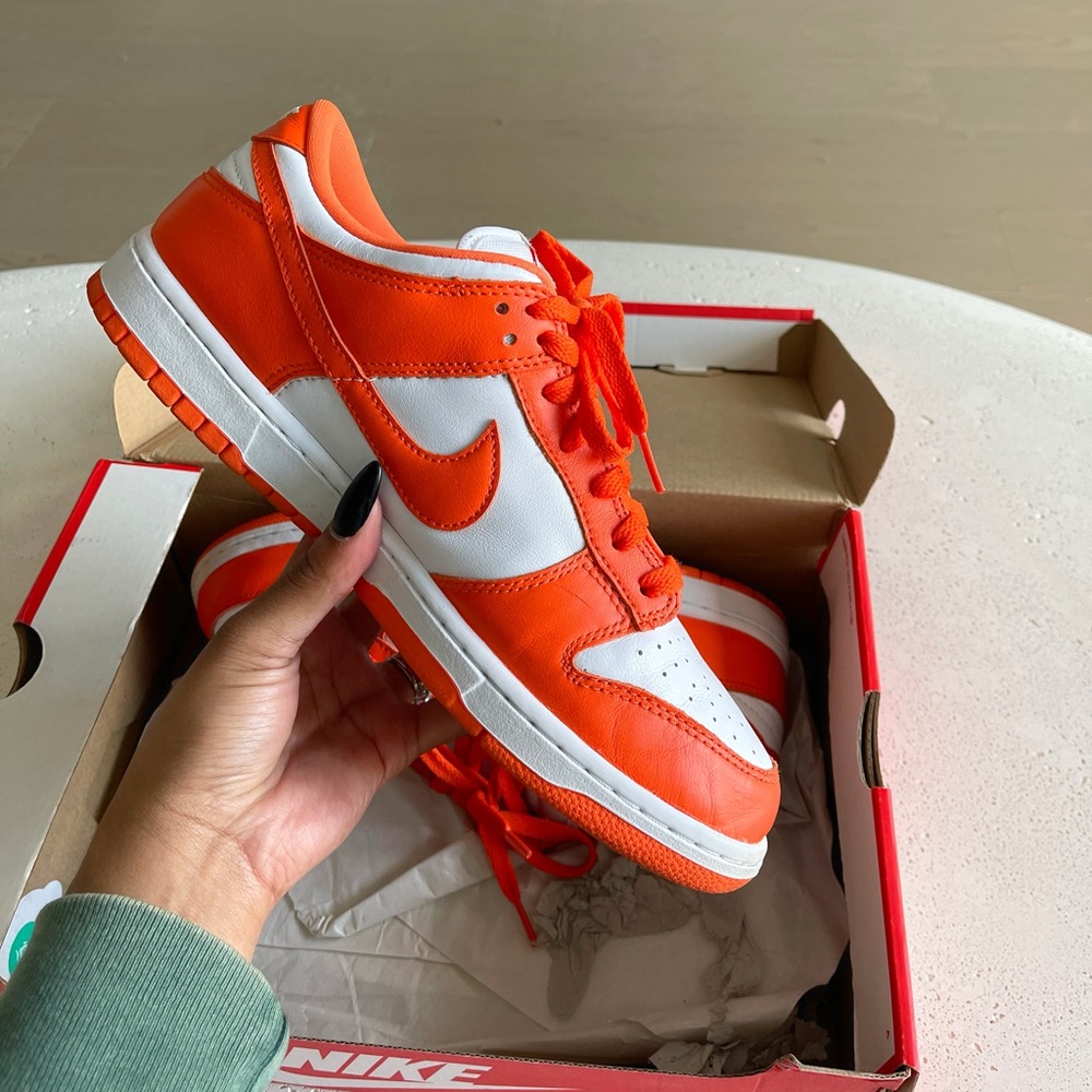 AUTHENTIC Orange & White Nike Dunk Low Retro